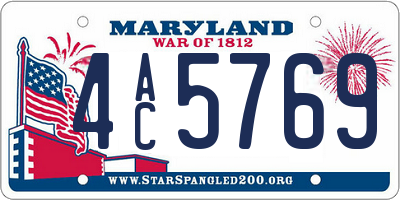 MD license plate 4AC5769