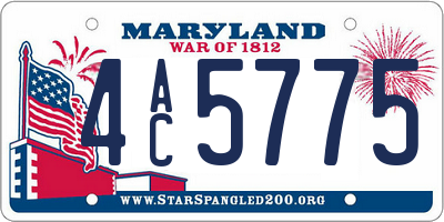 MD license plate 4AC5775