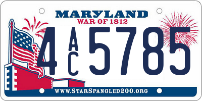 MD license plate 4AC5785