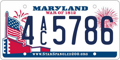 MD license plate 4AC5786