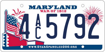 MD license plate 4AC5792