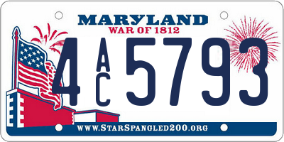 MD license plate 4AC5793