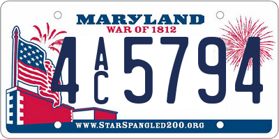 MD license plate 4AC5794