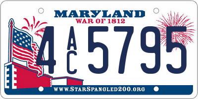 MD license plate 4AC5795