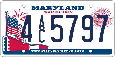 MD license plate 4AC5797
