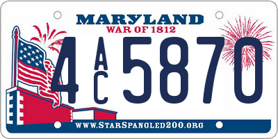 MD license plate 4AC5870