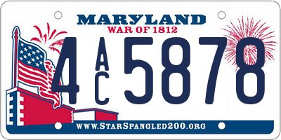 MD license plate 4AC5878