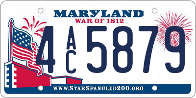 MD license plate 4AC5879