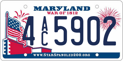 MD license plate 4AC5902