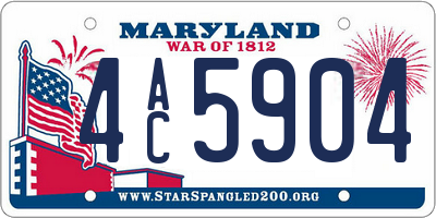 MD license plate 4AC5904
