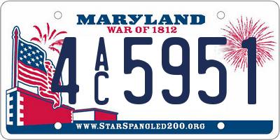 MD license plate 4AC5951