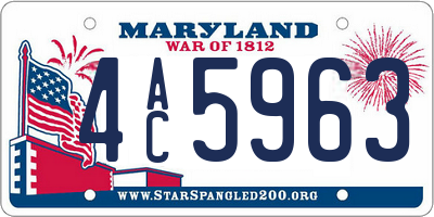 MD license plate 4AC5963