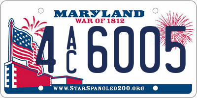 MD license plate 4AC6005