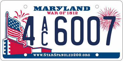 MD license plate 4AC6007
