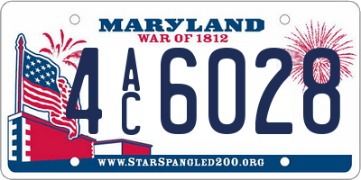 MD license plate 4AC6028