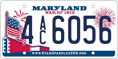 MD license plate 4AC6056