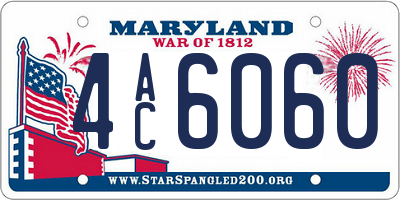 MD license plate 4AC6060