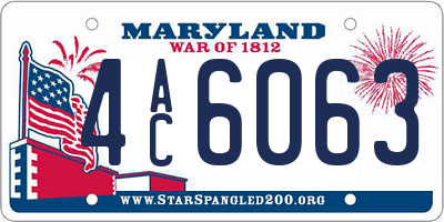 MD license plate 4AC6063