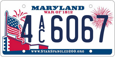 MD license plate 4AC6067
