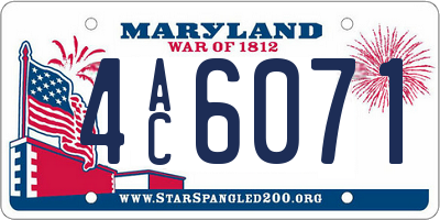 MD license plate 4AC6071