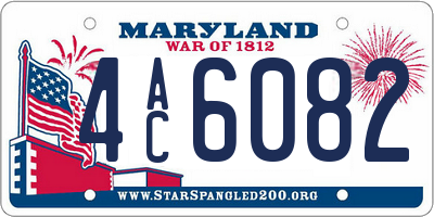 MD license plate 4AC6082