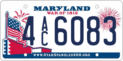 MD license plate 4AC6083