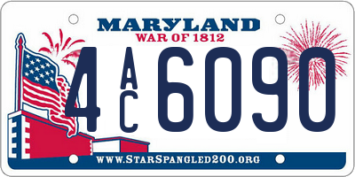 MD license plate 4AC6090