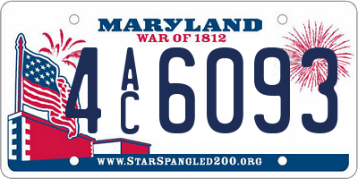 MD license plate 4AC6093