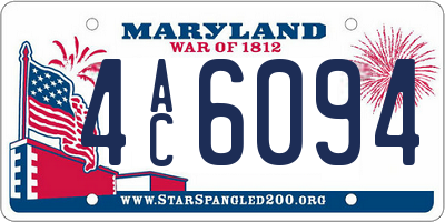 MD license plate 4AC6094