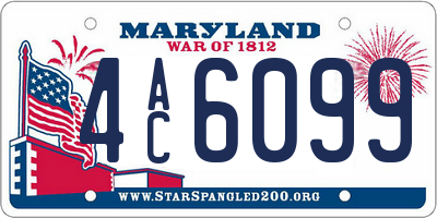 MD license plate 4AC6099