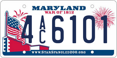 MD license plate 4AC6101