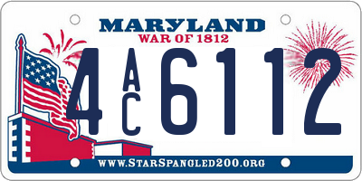 MD license plate 4AC6112