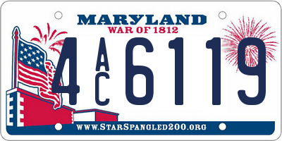 MD license plate 4AC6119
