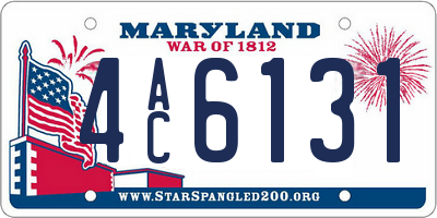 MD license plate 4AC6131