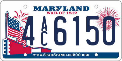 MD license plate 4AC6150