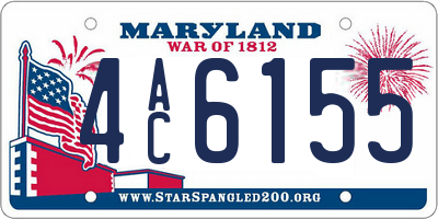 MD license plate 4AC6155