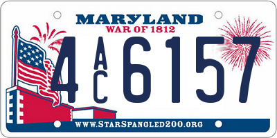 MD license plate 4AC6157