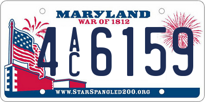 MD license plate 4AC6159