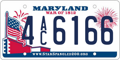 MD license plate 4AC6166
