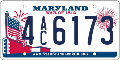 MD license plate 4AC6173
