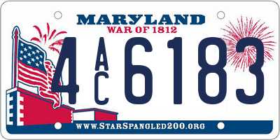 MD license plate 4AC6183