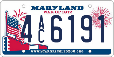MD license plate 4AC6191
