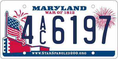 MD license plate 4AC6197