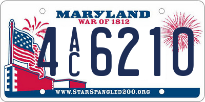MD license plate 4AC6210