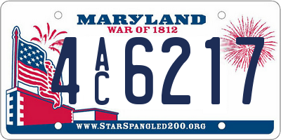 MD license plate 4AC6217