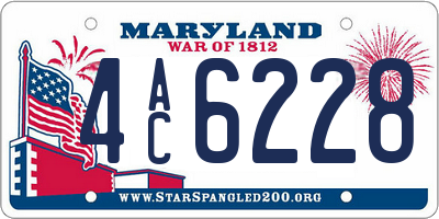 MD license plate 4AC6228