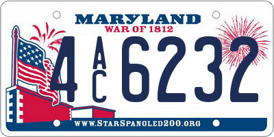MD license plate 4AC6232