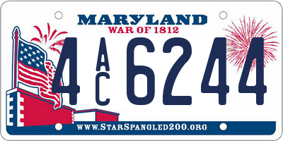 MD license plate 4AC6244