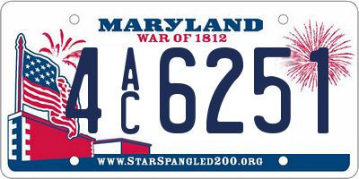 MD license plate 4AC6251