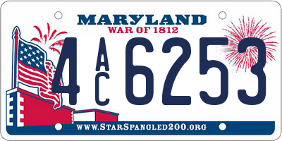 MD license plate 4AC6253